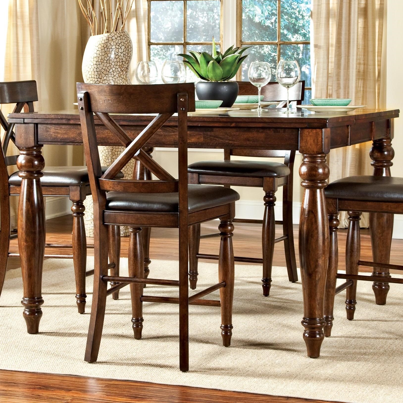 Intercon Kingston Counter Height Gathering Table with Butterfly Leaf Furniture Mart Colorado